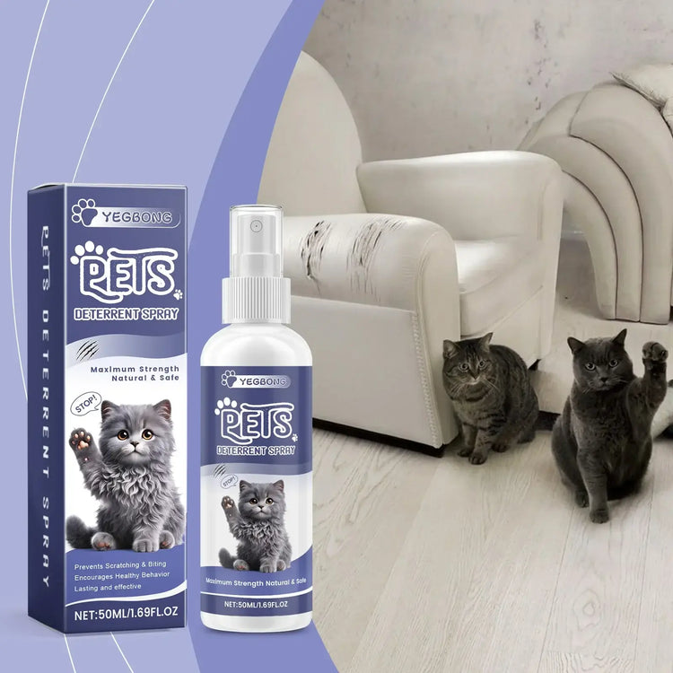 Cat Anti-Scratching Spray -Bitter Formula Deters Licking Repels Pets from Scratching & Biting Protects Furniture