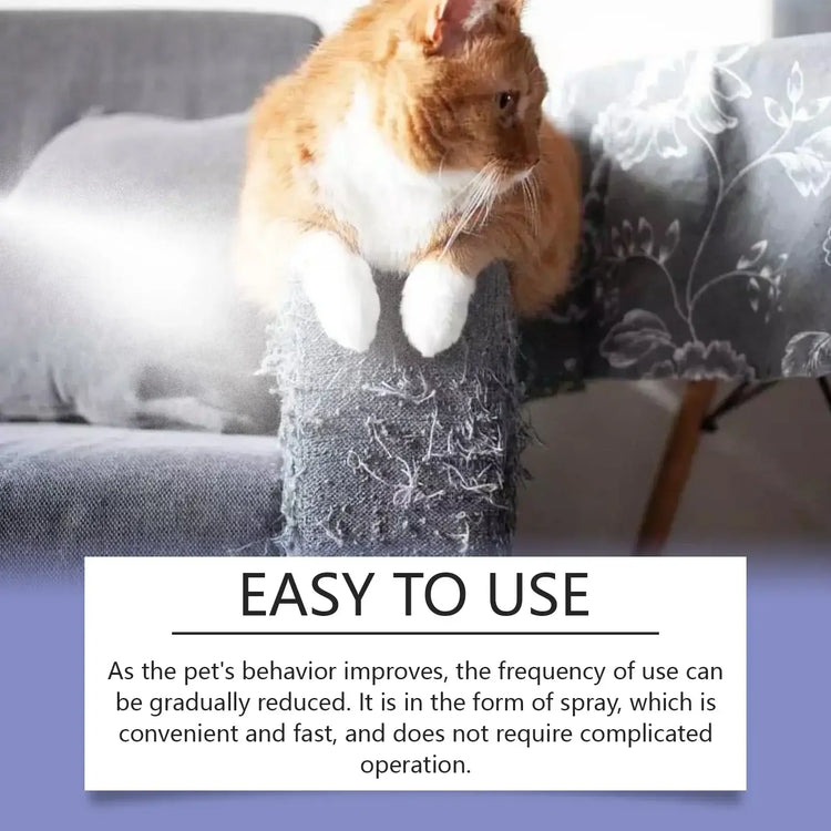 Cat Anti-Scratching Spray -Bitter Formula Deters Licking Repels Pets from Scratching & Biting Protects Furniture
