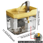 Cat auto water dispenser 1.5L w/ pump filter silent Pet drinking water equipment for cats & small dogs,6 filters,1 year