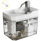 Cat auto water dispenser 1.5L w/ pump filter silent Pet drinking water equipment for cats & small dogs,6 filters,1 year