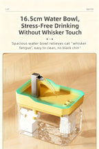 Cat auto water dispenser 1.5L w/ pump filter silent Pet drinking water equipment for cats & small dogs,6 filters,1 year