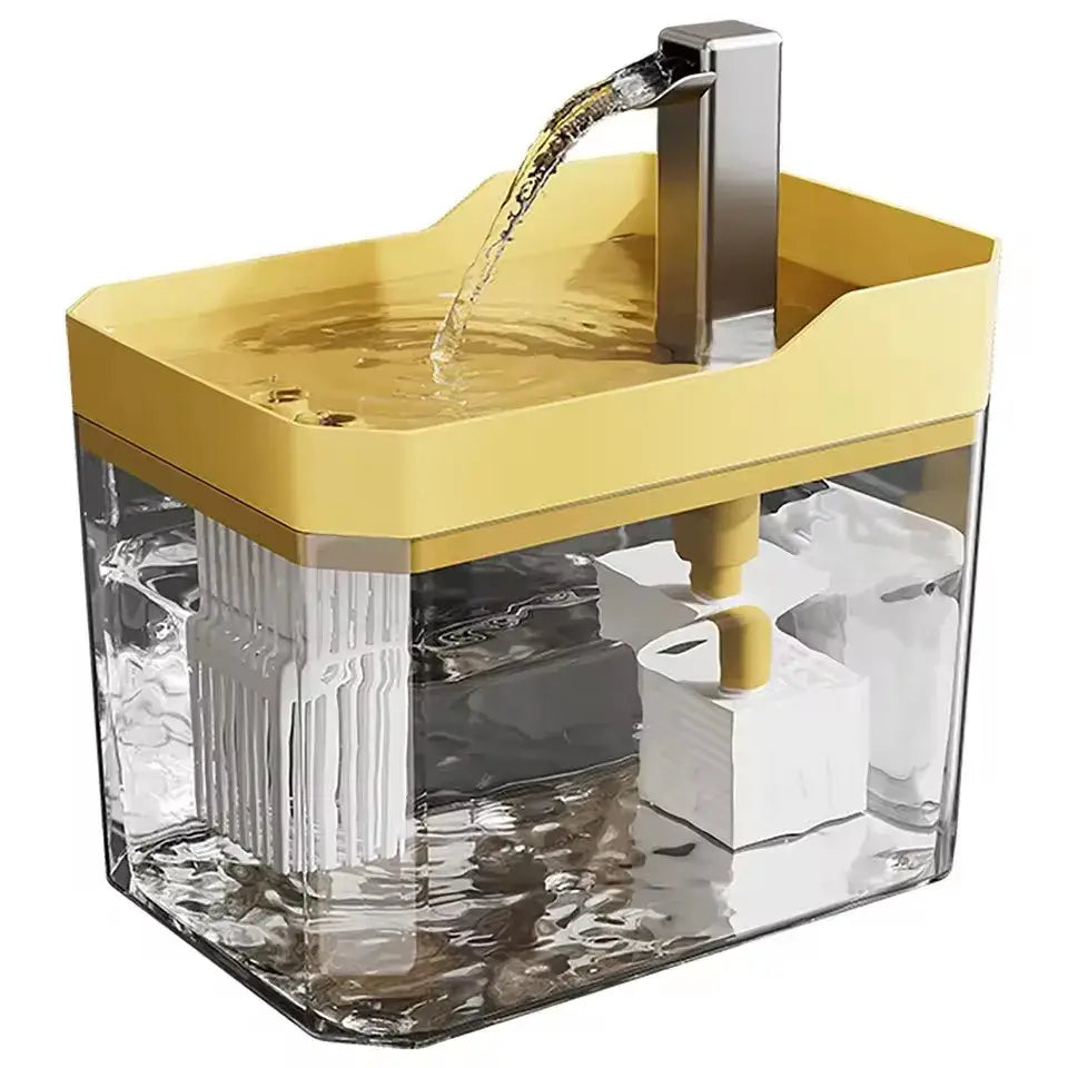Cat auto water dispenser 1.5L w/ pump filter silent Pet drinking water equipment for cats & small dogs,6 filters,1 year