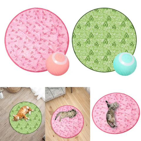 Cat Ball Hunting Exercise Mat Simulate Cat Interactive Hunting Toy Indoor Cat Exercise Mat Boredom Relief Cat Toy For