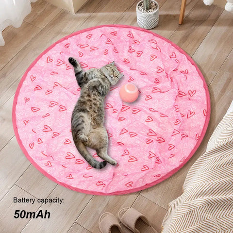 Cat Ball Hunting Exercise Mat Simulate Cat Interactive Hunting Toy Indoor Cat Exercise Mat Boredom Relief Cat Toy For