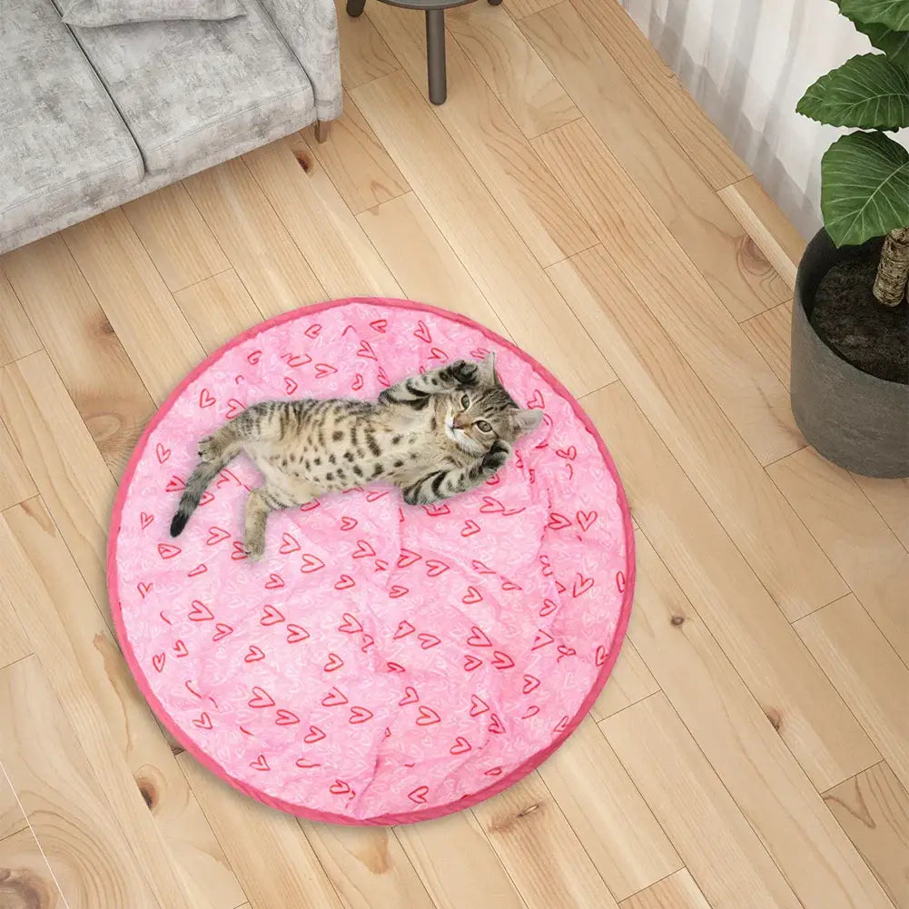 Cat Ball Hunting Exercise Mat Simulate Cat Interactive Hunting Toy Indoor Cat Exercise Mat Boredom Relief Cat Toy For