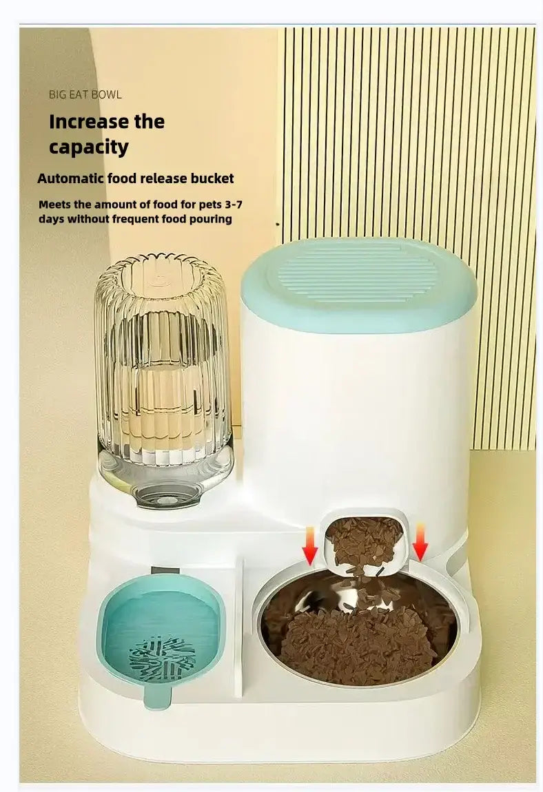 Cat bowl automatic feeder for cats dogs pets water dispensers integrated cat bowl cat food basin dogs eating drinking wa