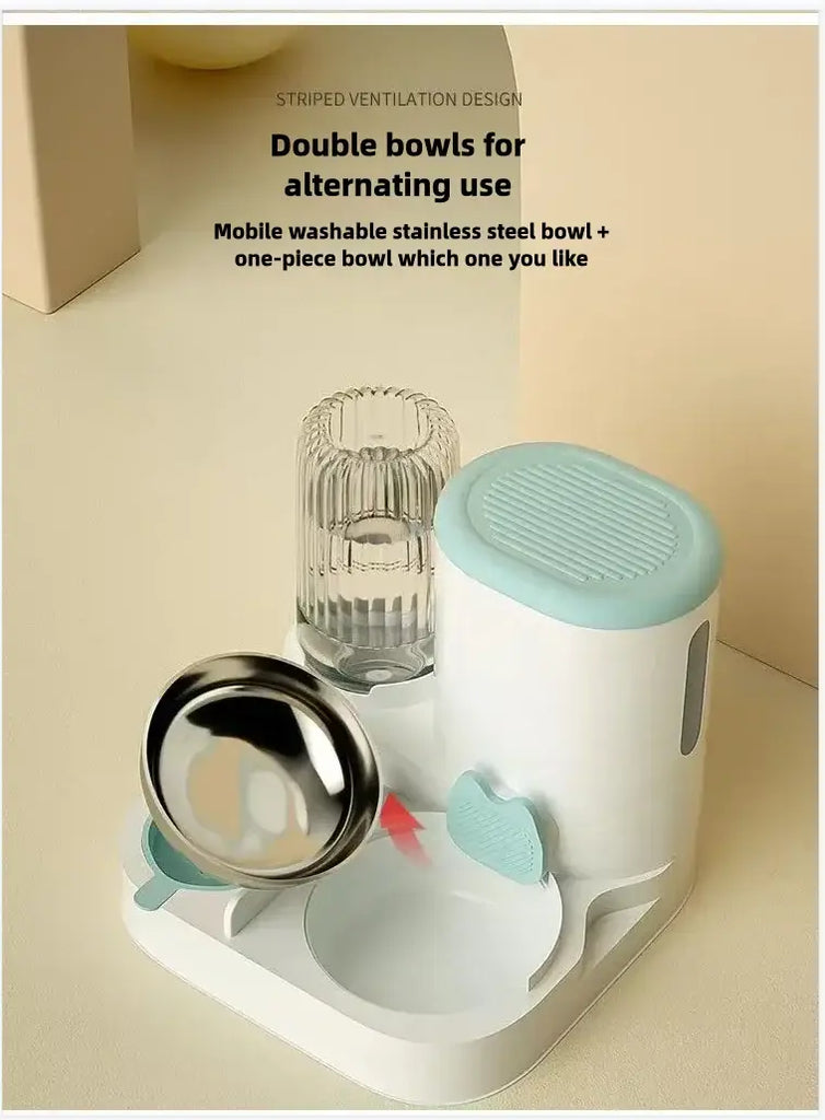 Cat bowl automatic feeder for cats dogs pets water dispensers integrated cat bowl cat food basin dogs eating drinking wa