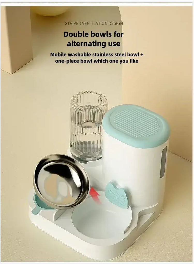 Cat bowl automatic feeder for cats dogs pets water dispensers integrated cat bowl cat food basin dogs eating drinking wa