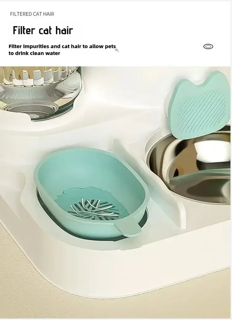 Cat bowl automatic feeder for cats dogs pets water dispensers integrated cat bowl cat food basin dogs eating drinking wa