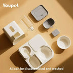 Cat Bowl Automatic Feeder with Spill Proof Design with Water Fountain Pet Food Dispenser for Small Medium Large Cats