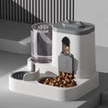 Cat Bowl Automatic Feeder with Spill Proof Design with Water Fountain Pet Food Dispenser for Small Medium Large Cats