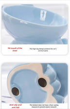 Cat Bowl Pet Accessories Ceramic Diagonal High Feet Cute Protection Cervical Spine Dog Bowl Drink Water Bowl Pet