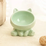 Cat Bowl Pet Accessories Ceramic Diagonal High Feet Cute Protection Cervical Spine Dog Bowl Drink Water Bowl Pet
