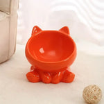 Cat Bowl Pet Accessories Ceramic Diagonal High Feet Cute Protection Cervical Spine Dog Bowl Drink Water Bowl Pet