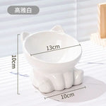 Cat Bowl Pet Accessories Ceramic Diagonal High Feet Cute Protection Cervical Spine Dog Bowl Drink Water Bowl Pet