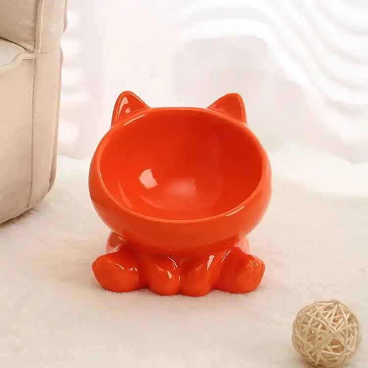 Cat Bowl Pet Accessories Ceramic Diagonal High Feet Cute Protection Cervical Spine Dog Bowl Drink Water Bowl Pet