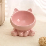 Cat Bowl Pet Accessories Ceramic Diagonal High Feet Cute Protection Cervical Spine Dog Bowl Drink Water Bowl Pet
