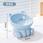 Cat Bowl Pet Accessories Ceramic Diagonal High Feet Cute Protection Cervical Spine Dog Bowl Drink Water Bowl Pet