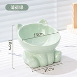 Cat Bowl Pet Accessories Ceramic Diagonal High Feet Cute Protection Cervical Spine Dog Bowl Drink Water Bowl Pet