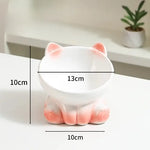 Cat Bowl Pet Accessories Ceramic Diagonal High Feet Cute Protection Cervical Spine Dog Bowl Drink Water Bowl Pet