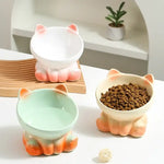 Cat Bowl Pet Accessories Ceramic Diagonal High Feet Cute Protection Cervical Spine Dog Bowl Drink Water Bowl Pet