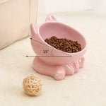 Cat Bowl Pet Accessories Ceramic Diagonal High Feet Cute Protection Cervical Spine Dog Bowl Drink Water Bowl Pet
