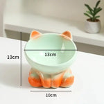 Cat Bowl Pet Accessories Ceramic Diagonal High Feet Cute Protection Cervical Spine Dog Bowl Drink Water Bowl Pet