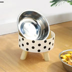 Cat Bowls New Stainless Steel Raised Cat Bowl Pet Food and Water Bowls Anti-Slip Pet Feeders for Cats and Dogs Pet