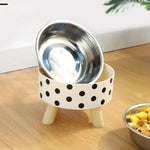 Cat Bowls New Stainless Steel Raised Cat Bowl Pet Food and Water Bowls Anti-Slip Pet Feeders for Cats and Dogs Pet