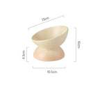 Cat Ceramic Bowl Gradient Pet Food Water Feeders Small Dogs Drinking Eating Supplies Raised Tilted Cats Puppy Feeding