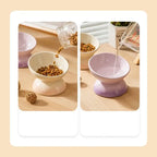 Cat Ceramic Bowl Gradient Pet Food Water Feeders Small Dogs Drinking Eating Supplies Raised Tilted Cats Puppy Feeding