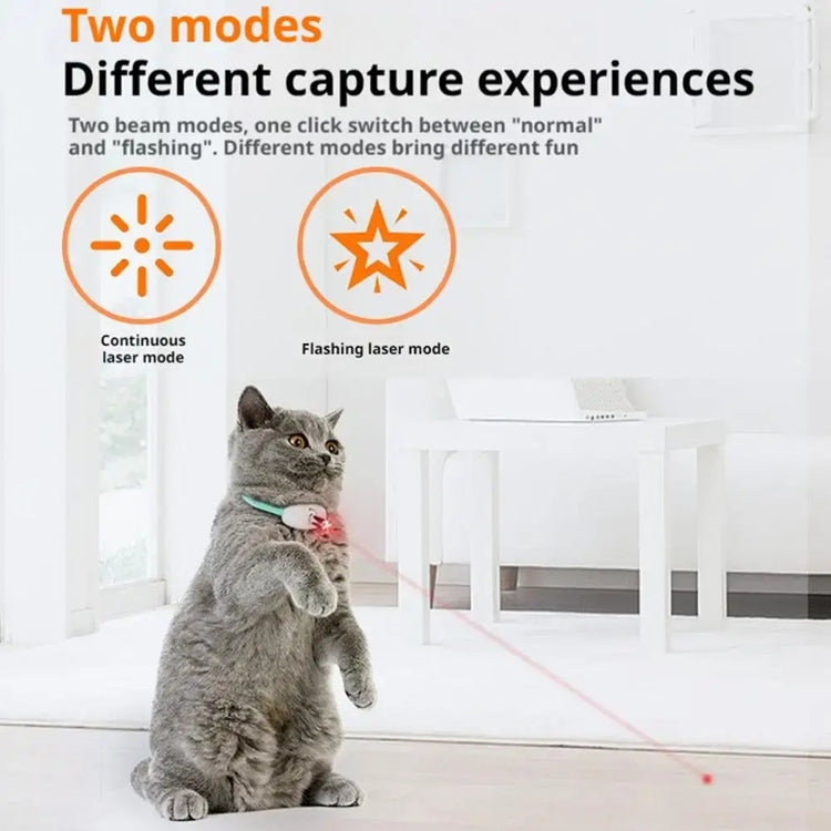 Cat Collar Laser Toy with Red Light Interactive Cat Laser Toy for Bored Indoor Cats Rechargeable Electric Laser Collar