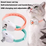 Cat Collar Laser Toy with Red Light Interactive Cat Laser Toy for Bored Indoor Cats Rechargeable Electric Laser Collar