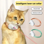 Cat Collar Laser Toy with Red Light Interactive Cat Laser Toy for Bored Indoor Cats Rechargeable Electric Laser Collar