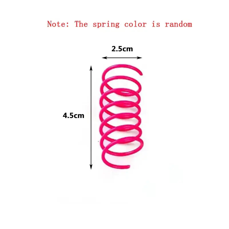Cat color plastic spring cat toy color spring jumping cat toy toy scratch-resistant and bite cat pet supplies
