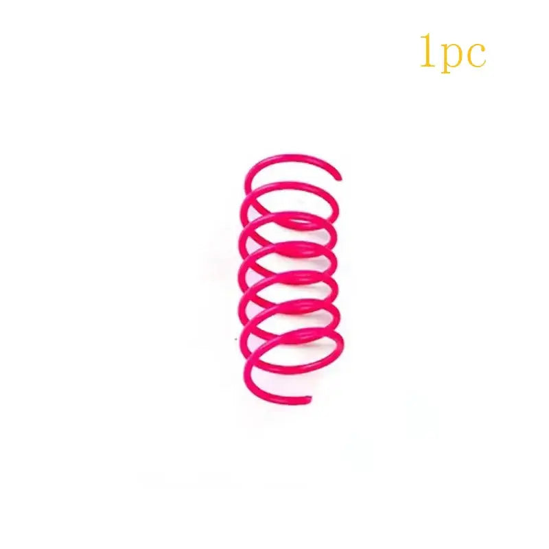 Cat color plastic spring cat toy color spring jumping cat toy toy scratch-resistant and bite cat pet supplies - 1pc