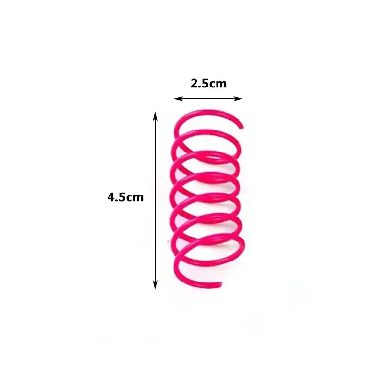 Cat color plastic spring cat toy color spring jumping cat toy toy scratch-resistant and bite cat pet supplies