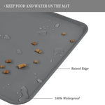Cat Dog Food Mat For Pet Feeding Bowl Floors Waterproof Non Slip Silicone Pet Bowl Mat - High-Lipped Non-Stick