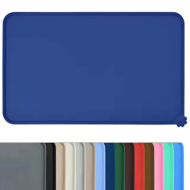 Cat Dog Food Mat For Pet Feeding Bowl Floors Waterproof Non Slip Silicone Pet Bowl Mat - High-Lipped Non-Stick