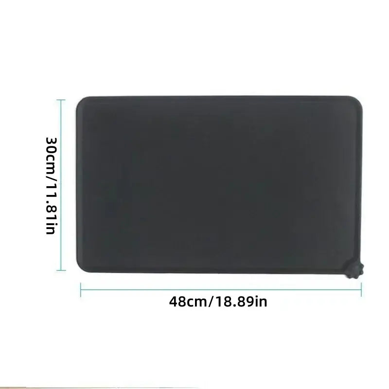 Cat Dog Food Mat For Pet Feeding Bowl Floors Waterproof Non Slip Silicone Pet Bowl Mat - High-Lipped Non-Stick