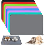 Cat Dog Food Mat For Pet Feeding Bowl Floors Waterproof Non Slip Silicone Pet Bowl Mat - High-Lipped Non-Stick