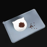 Cat Dog Food Mat For Pet Feeding Bowl Floors Waterproof Non Slip Silicone Pet Bowl Mat - High-Lipped Non-Stick