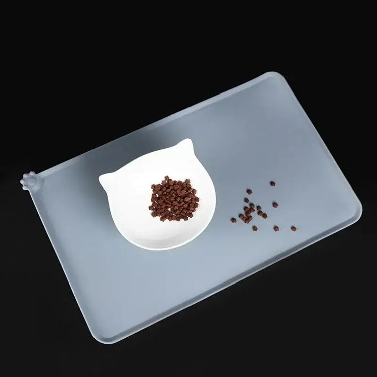 Cat Dog Food Mat For Pet Feeding Bowl Floors Waterproof Non Slip Silicone Pet Bowl Mat - High-Lipped Non-Stick