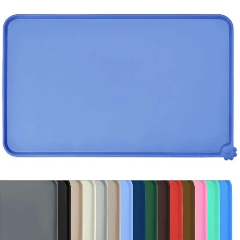 Cat Dog Food Mat For Pet Feeding Bowl Floors Waterproof Non Slip Silicone Pet Bowl Mat - High-Lipped Non-Stick