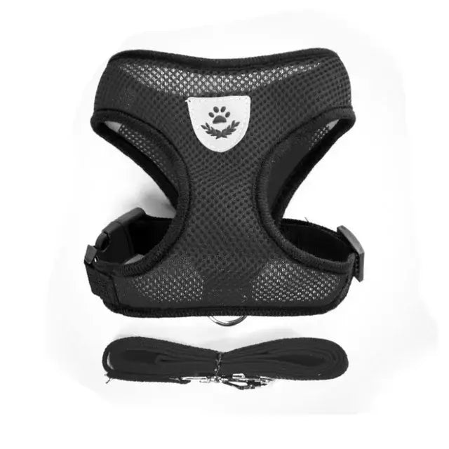 Cat Dog Harness with Lead Leash Adjustable Vest Polyester Mesh Breathable Harnesses Reflective sti for Small Dog Cat