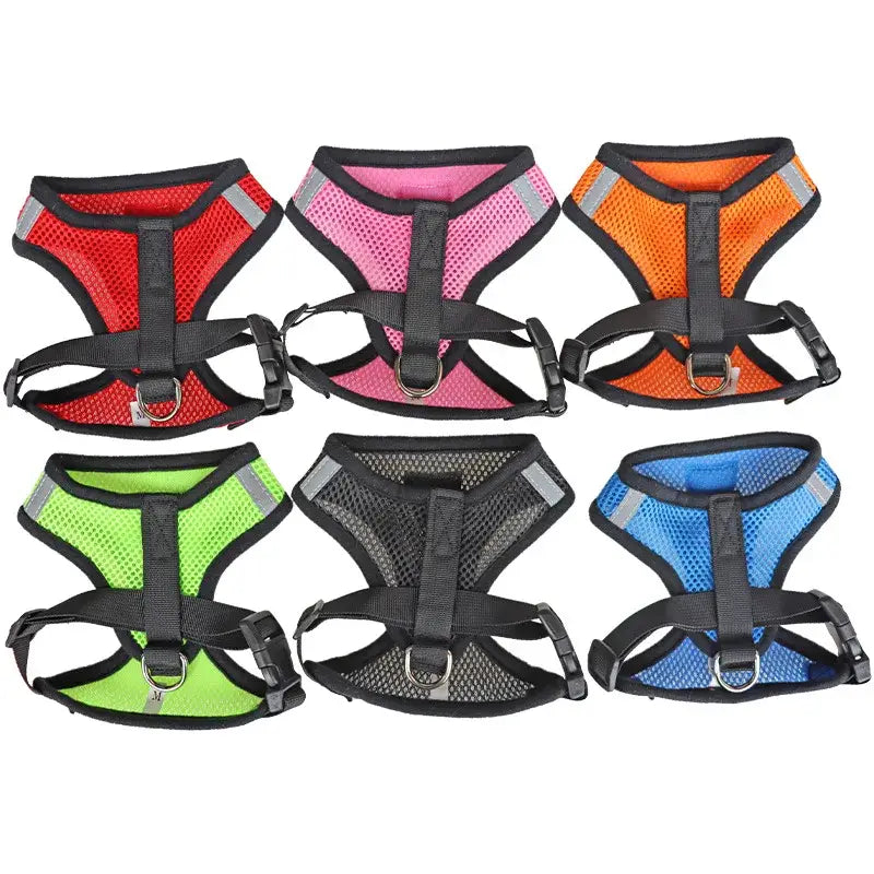 Cat Dog Harness with Lead Leash Adjustable Vest Polyester Mesh Breathable Harnesses Reflective sti for Small Dog Cat