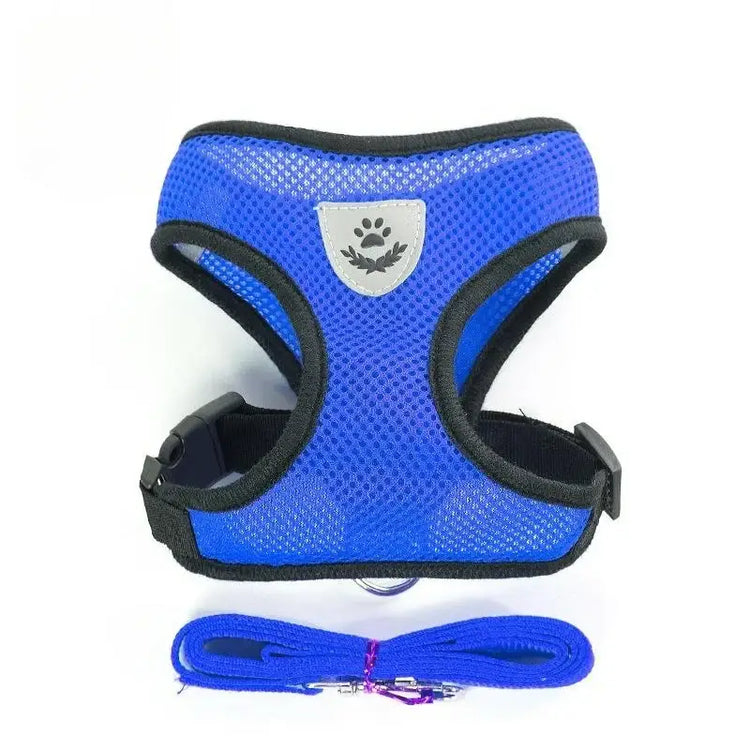 Cat Dog Harness with Lead Leash Adjustable Vest Polyester Mesh Breathable Harnesses Reflective sti for Small Dog Cat