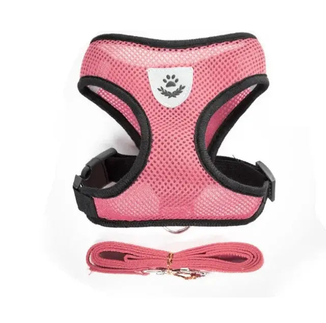 Cat Dog Harness with Lead Leash Adjustable Vest Polyester Mesh Breathable Harnesses Reflective sti for Small Dog Cat