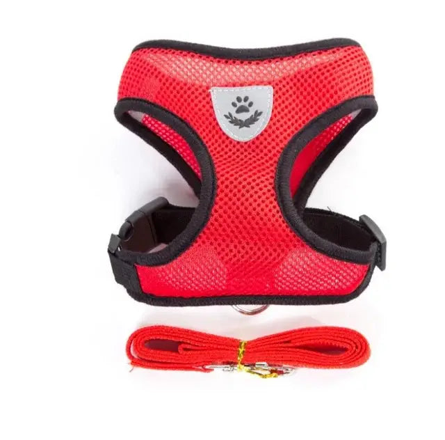 Cat Dog Harness with Lead Leash Adjustable Vest Polyester Mesh Breathable Harnesses Reflective sti for Small Dog Cat