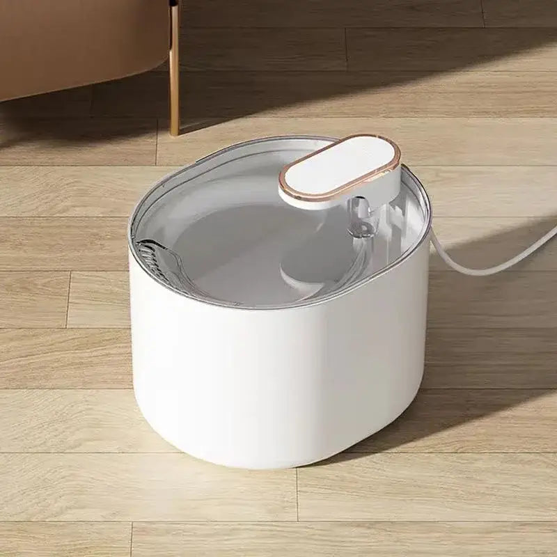 Cat Dog water dispenser cats drink water not wet mouth automatic circulation filter flow plug-in pet supplies - White